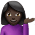 💁🏿‍♀️ woman tipping hand: dark skin tone display on Apple